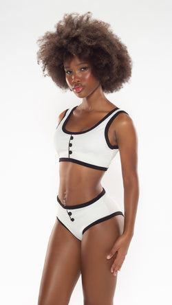 Charlotte White Two Piece Swimsuit